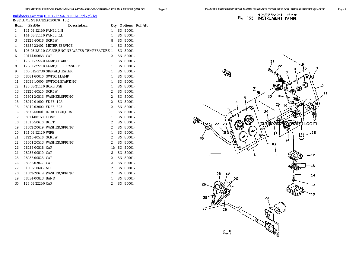 Protected: D50PL-17 S/N 80001-UP Partsbook