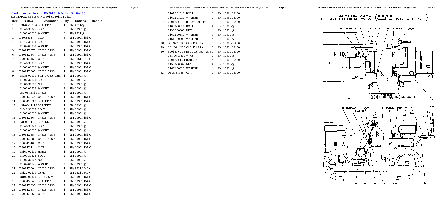 Protected: D50S-10 S/N 5861-UP Partsbook