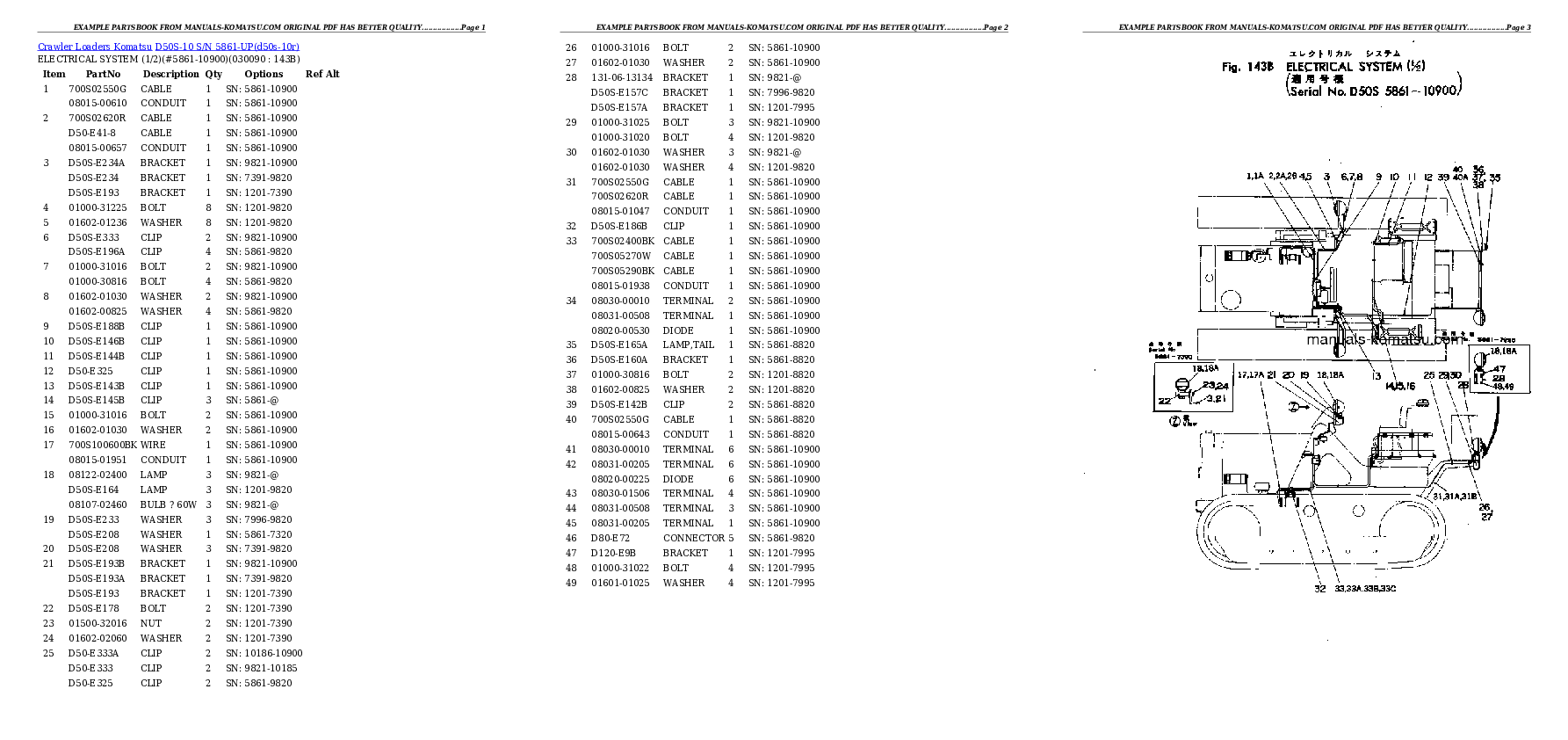 Protected: D50S-10 S/N 5861-UP Partsbook