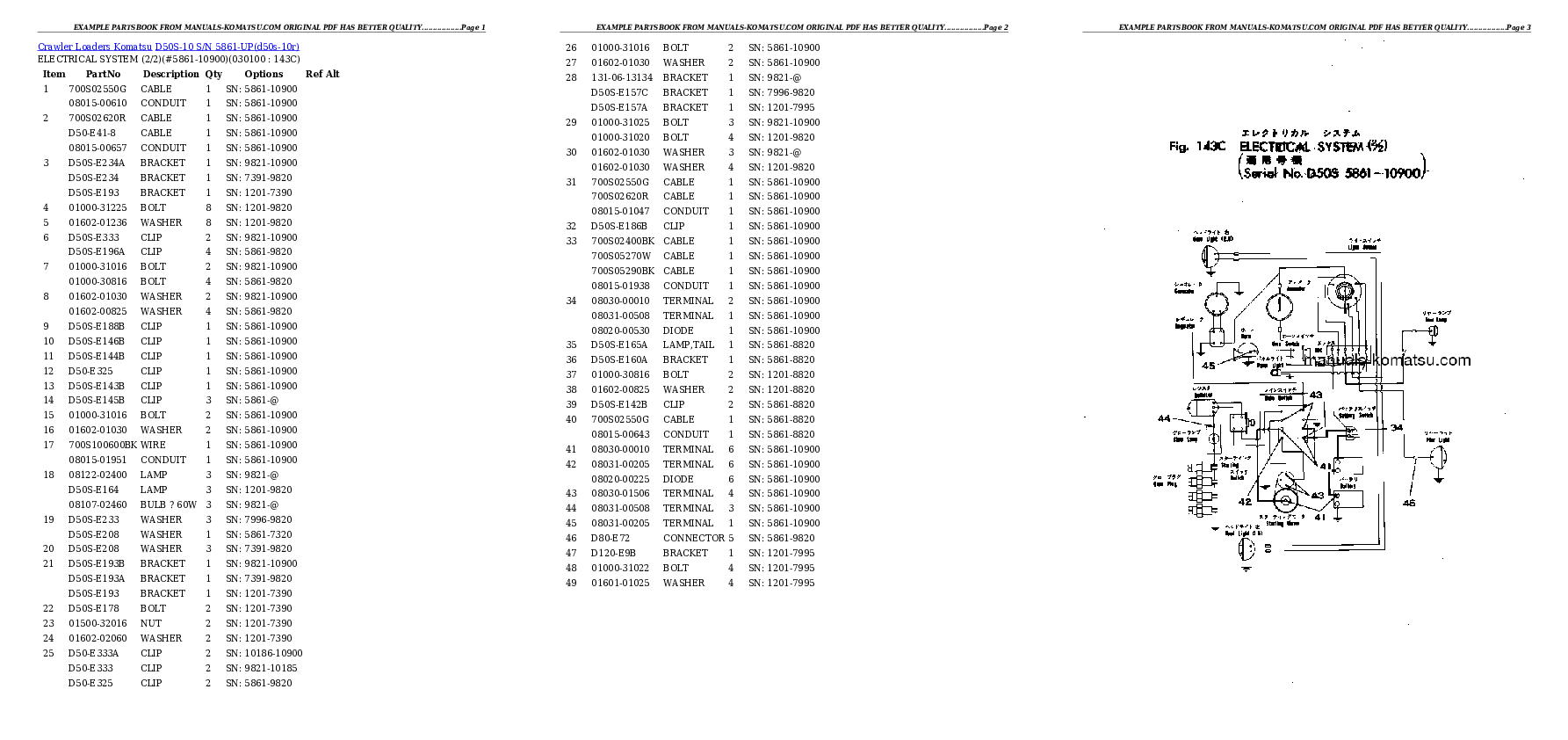 Protected: D50S-10 S/N 5861-UP Partsbook