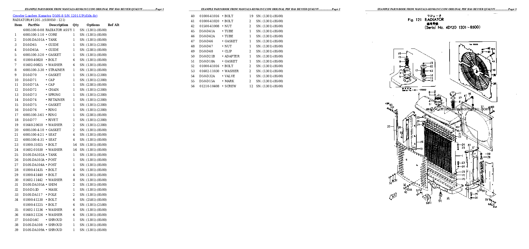 Protected: D50S-8 S/N 1201-UP Partsbook