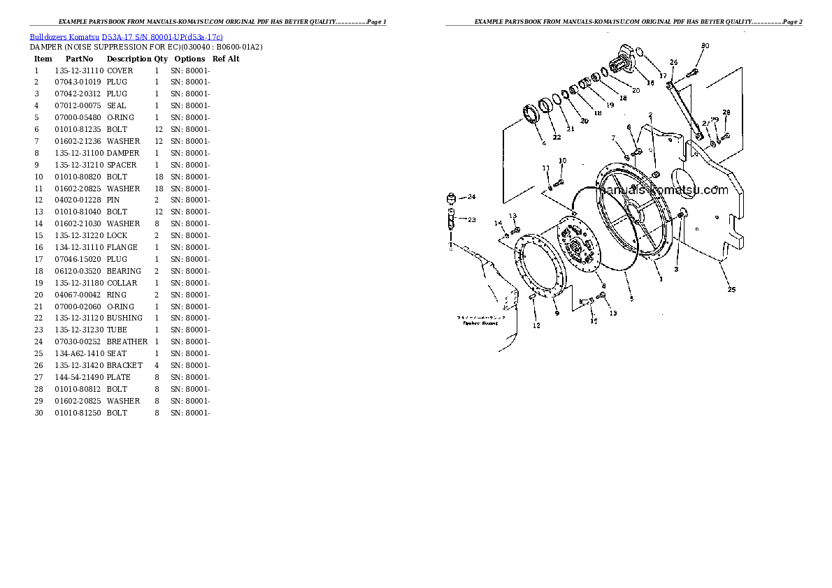 Protected: D53A-17 S/N 80001-UP Partsbook