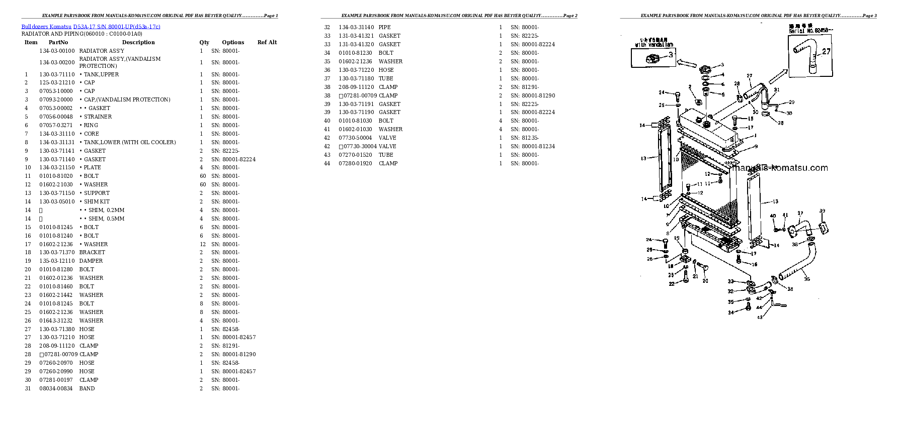 Protected: D53A-17 S/N 80001-UP Partsbook
