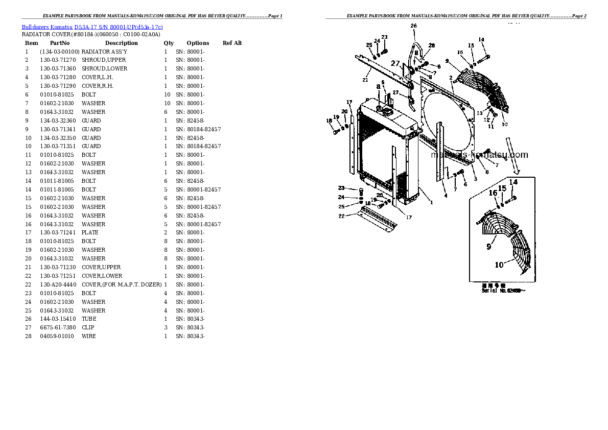Protected: D53A-17 S/N 80001-UP Partsbook