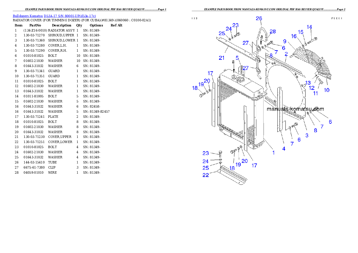 Protected: D53A-17 S/N 80001-UP Partsbook