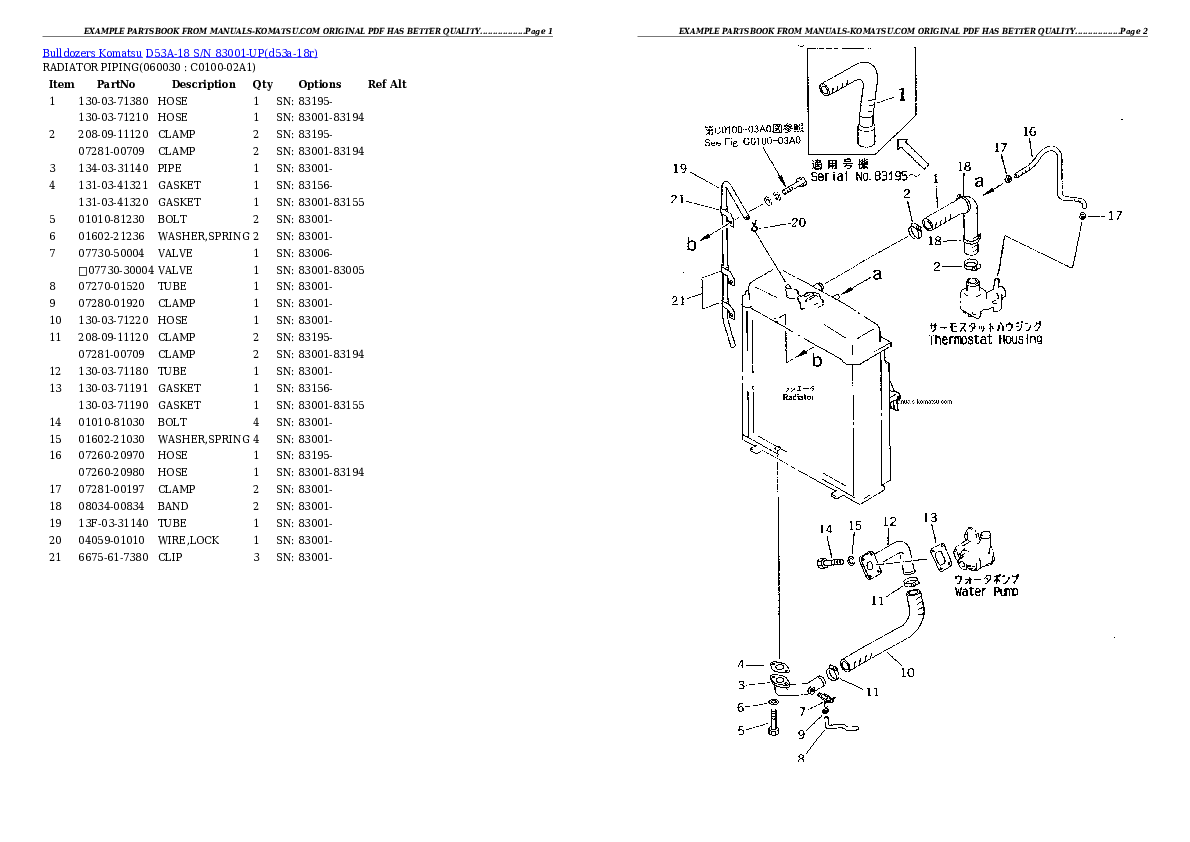 Protected: D53A-18 S/N 83001-UP Partsbook