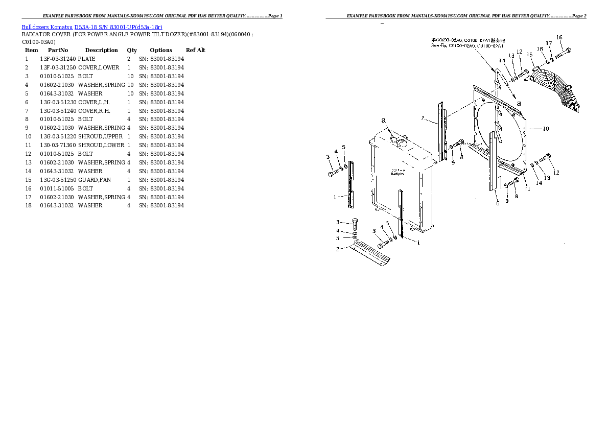 Protected: D53A-18 S/N 83001-UP Partsbook