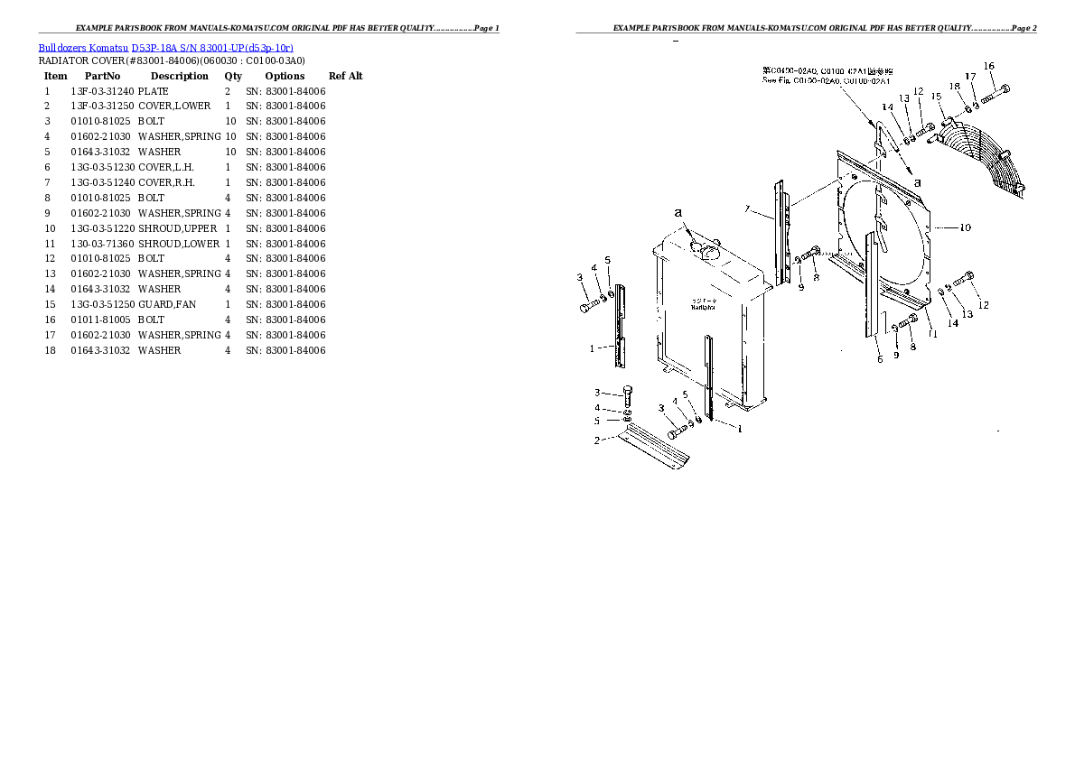Protected: D53P-18A S/N 83001-UP Partsbook