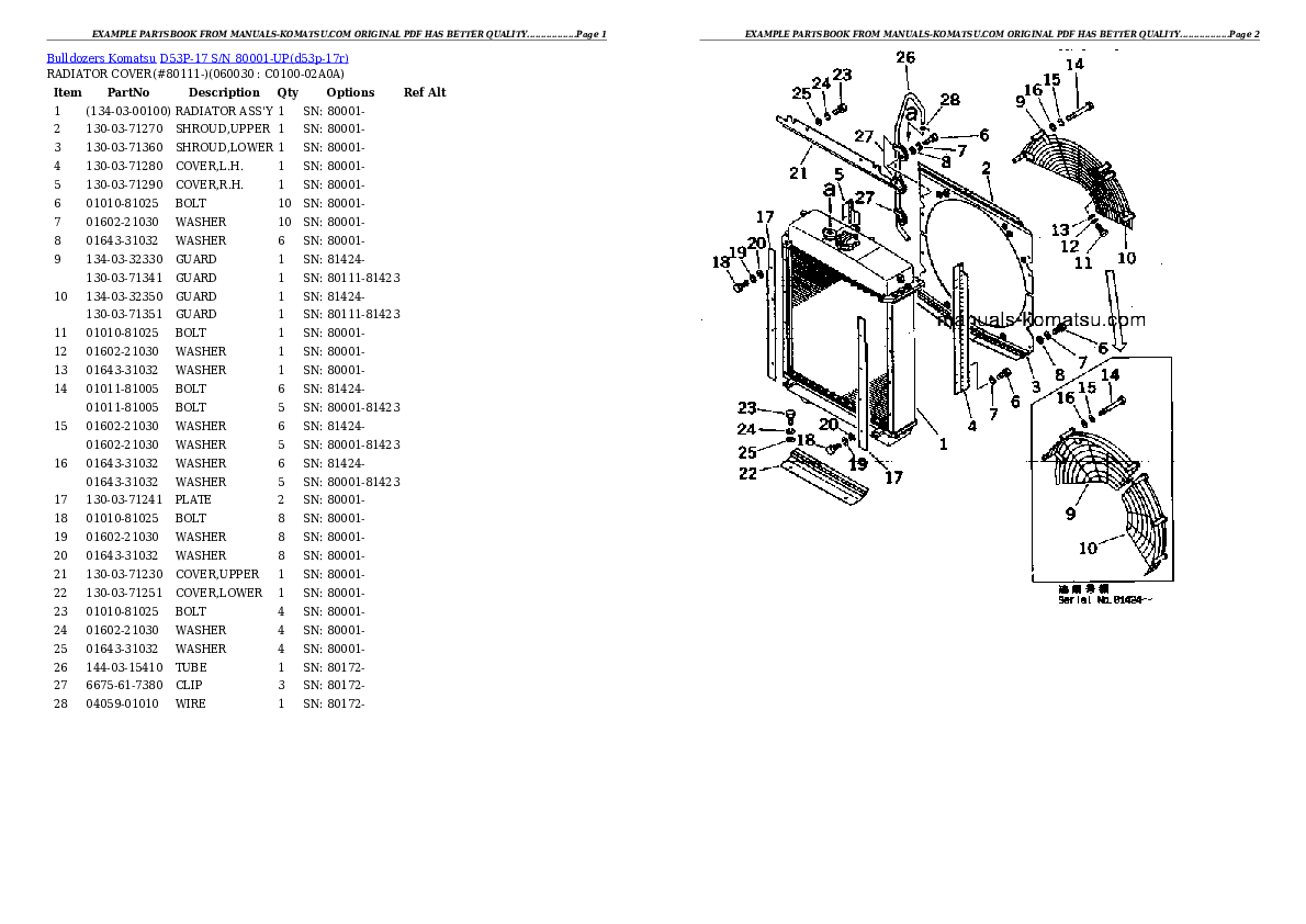 Protected: D53P-17 S/N 80001-UP Partsbook
