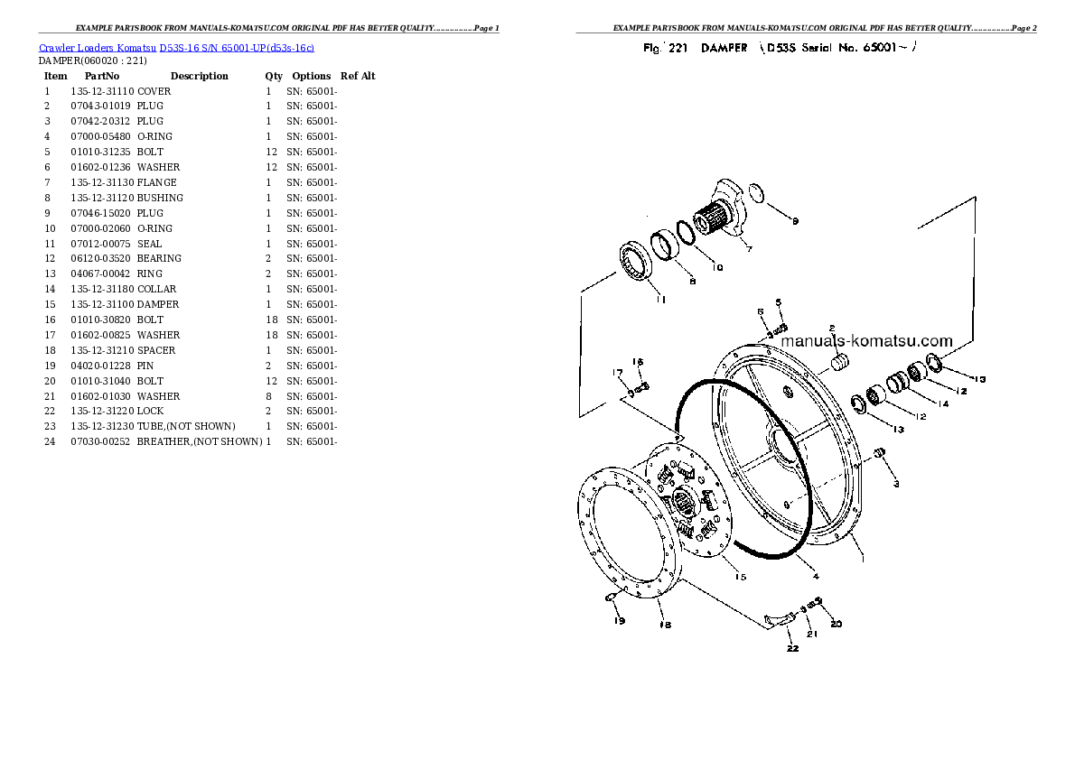 Protected: D53S-16 S/N 65001-UP Partsbook
