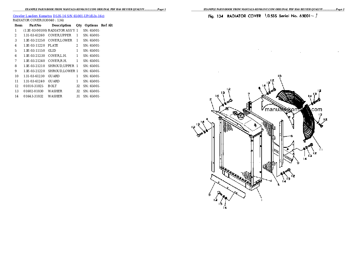 Protected: D53S-16 S/N 65001-UP Partsbook