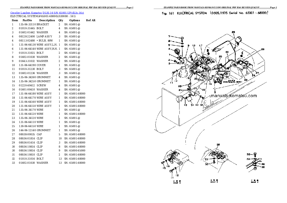 Protected: D53S-16 S/N 65001-UP Partsbook