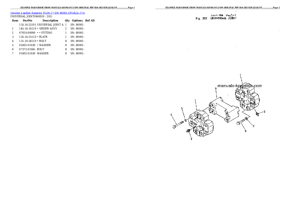 Protected: D53S-17 S/N 80001-UP Partsbook