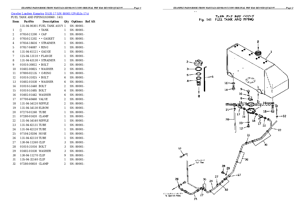Protected: D53S-17 S/N 80001-UP Partsbook