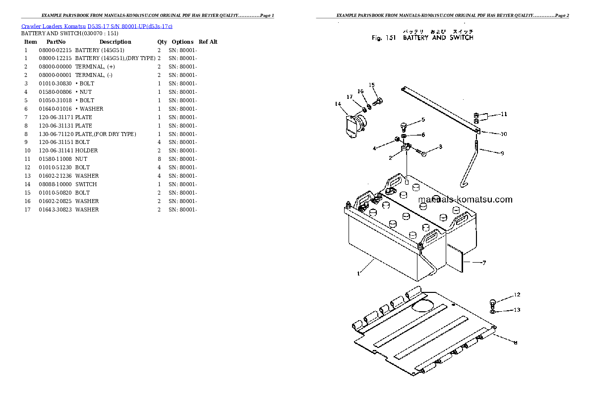 Protected: D53S-17 S/N 80001-UP Partsbook