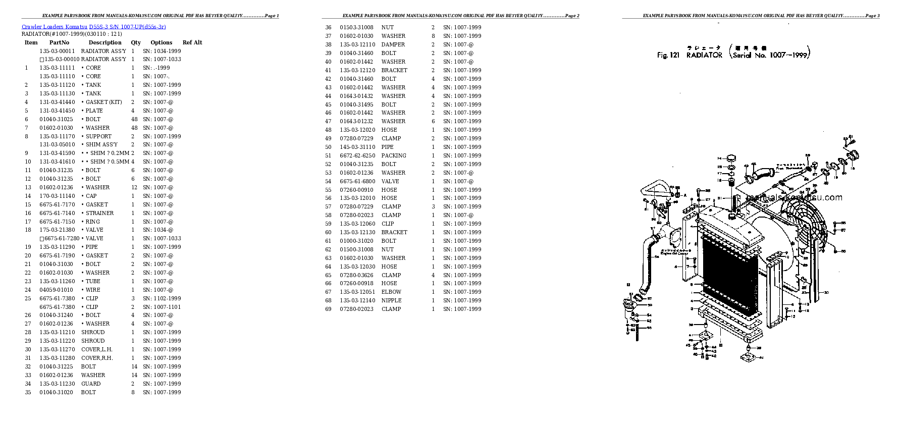 Protected: D55S-3 S/N 1007-UP Partsbook