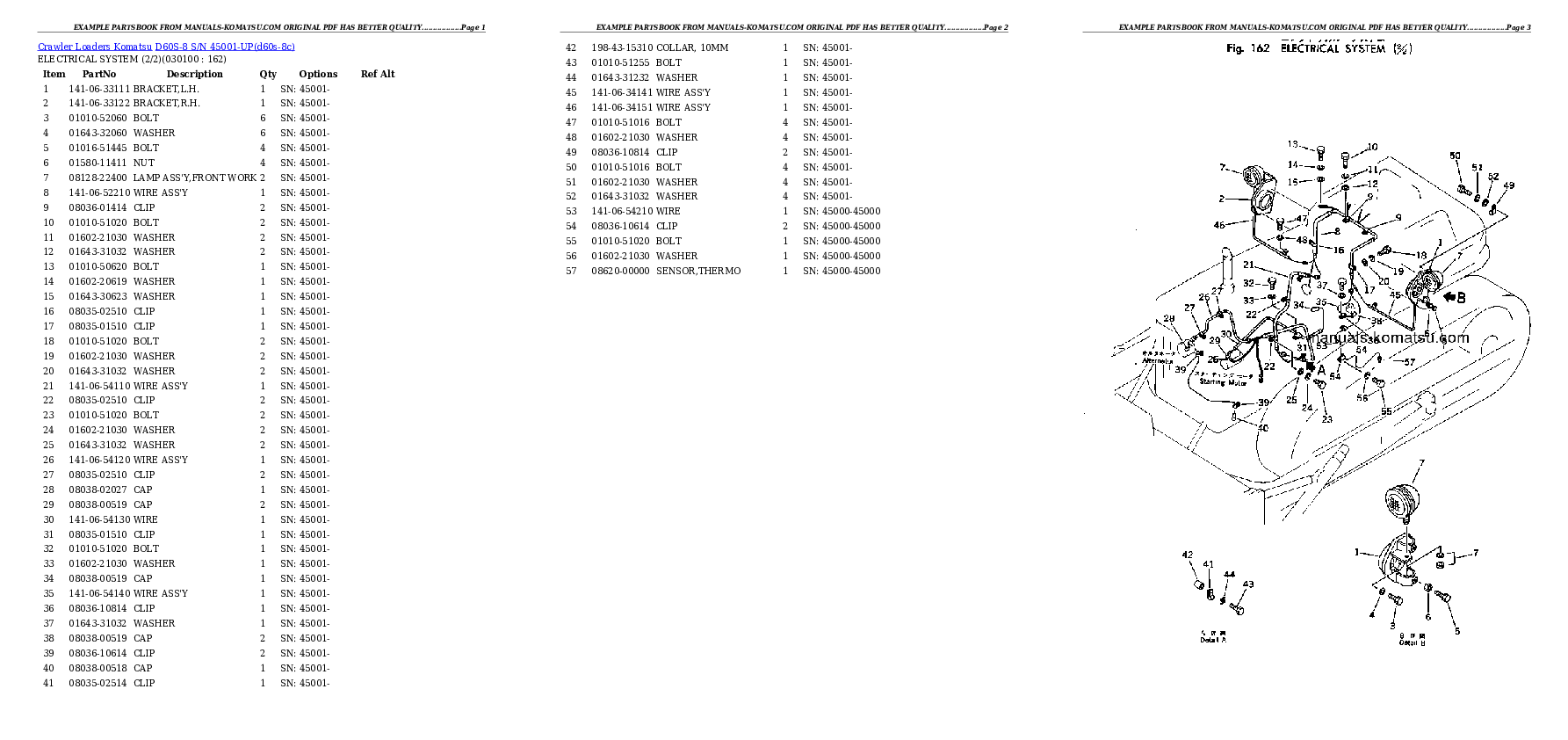 Protected: D60S-8 S/N 45001-UP Partsbook