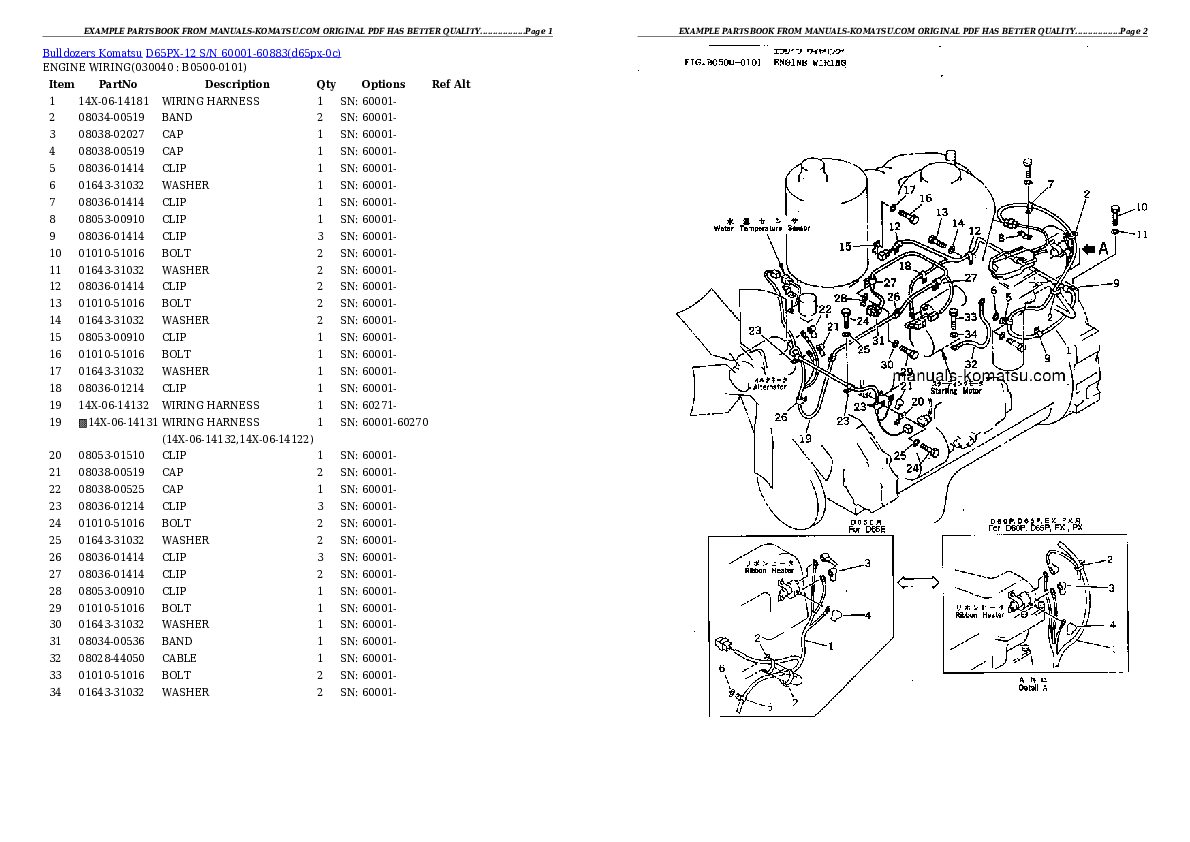 Protected: D65PX-12 S/N 60001-60883 Partsbook