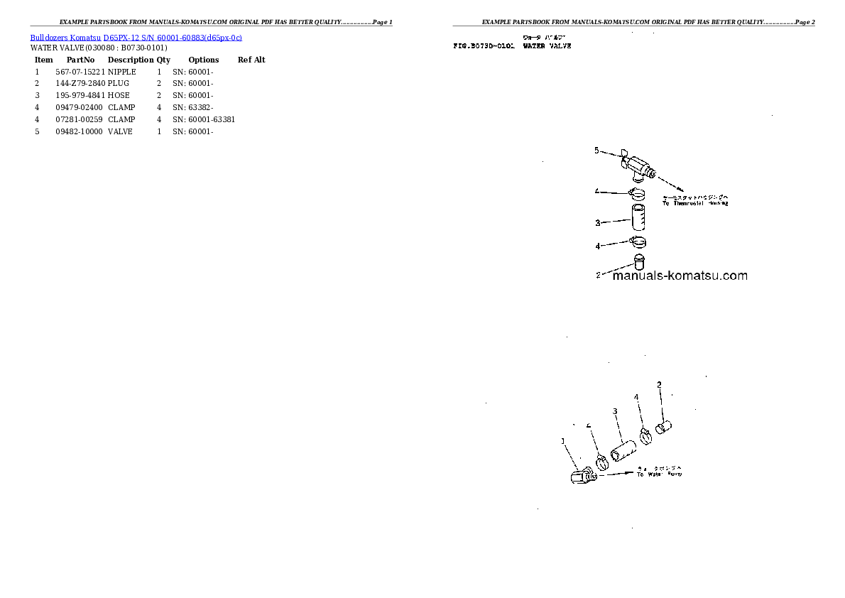 Protected: D65PX-12 S/N 60001-60883 Partsbook
