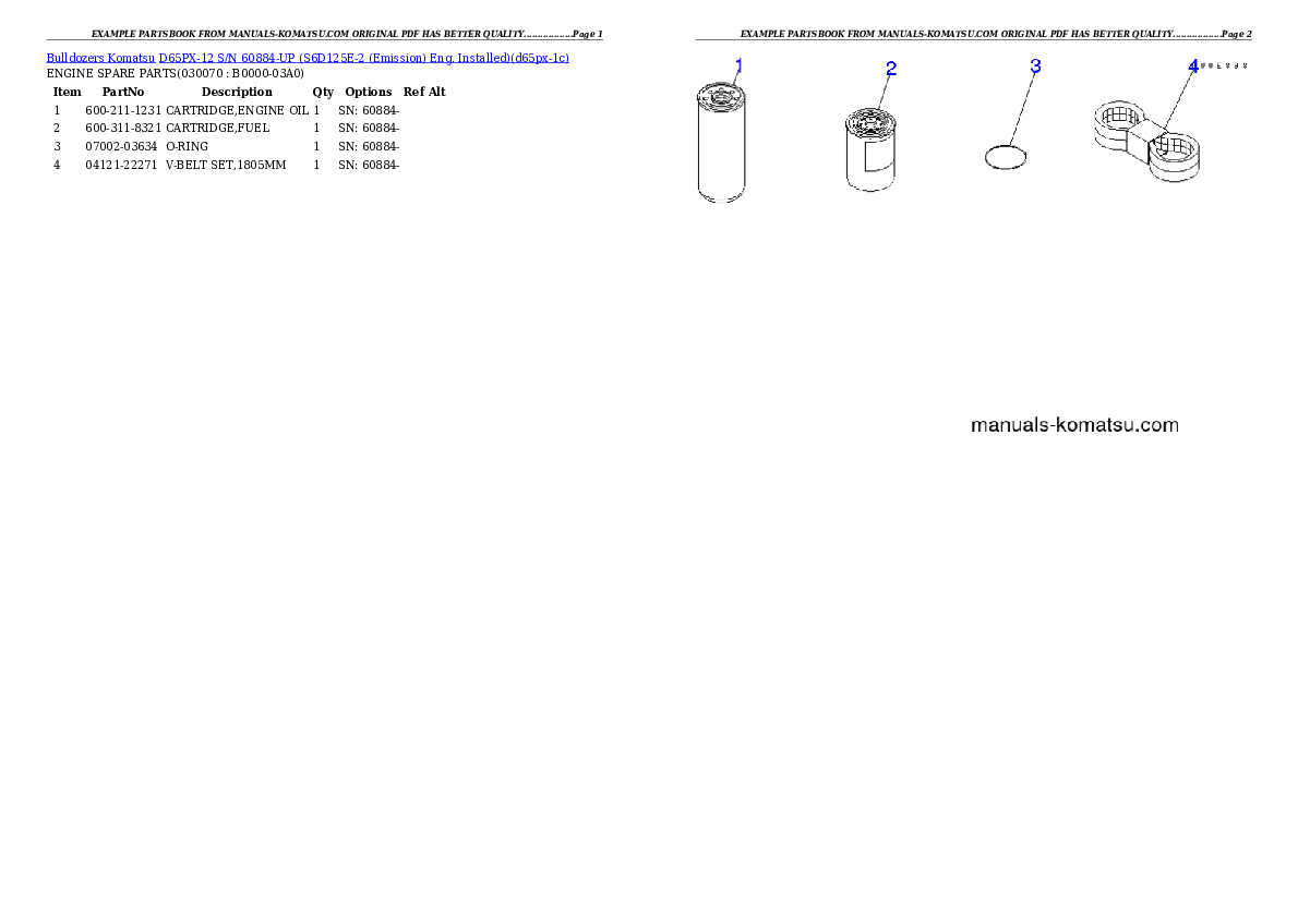 Protected: D65PX-12 S/N 60884-UP (S6D125E-2 (Emission) Eng. Installed) Partsbook