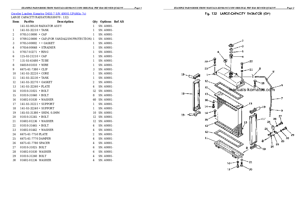 Protected: D65S-7 S/N 40001-UP Partsbook