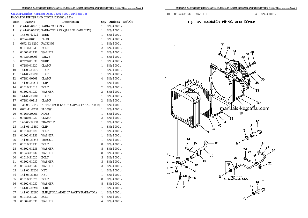 Protected: D65S-7 S/N 40001-UP Partsbook