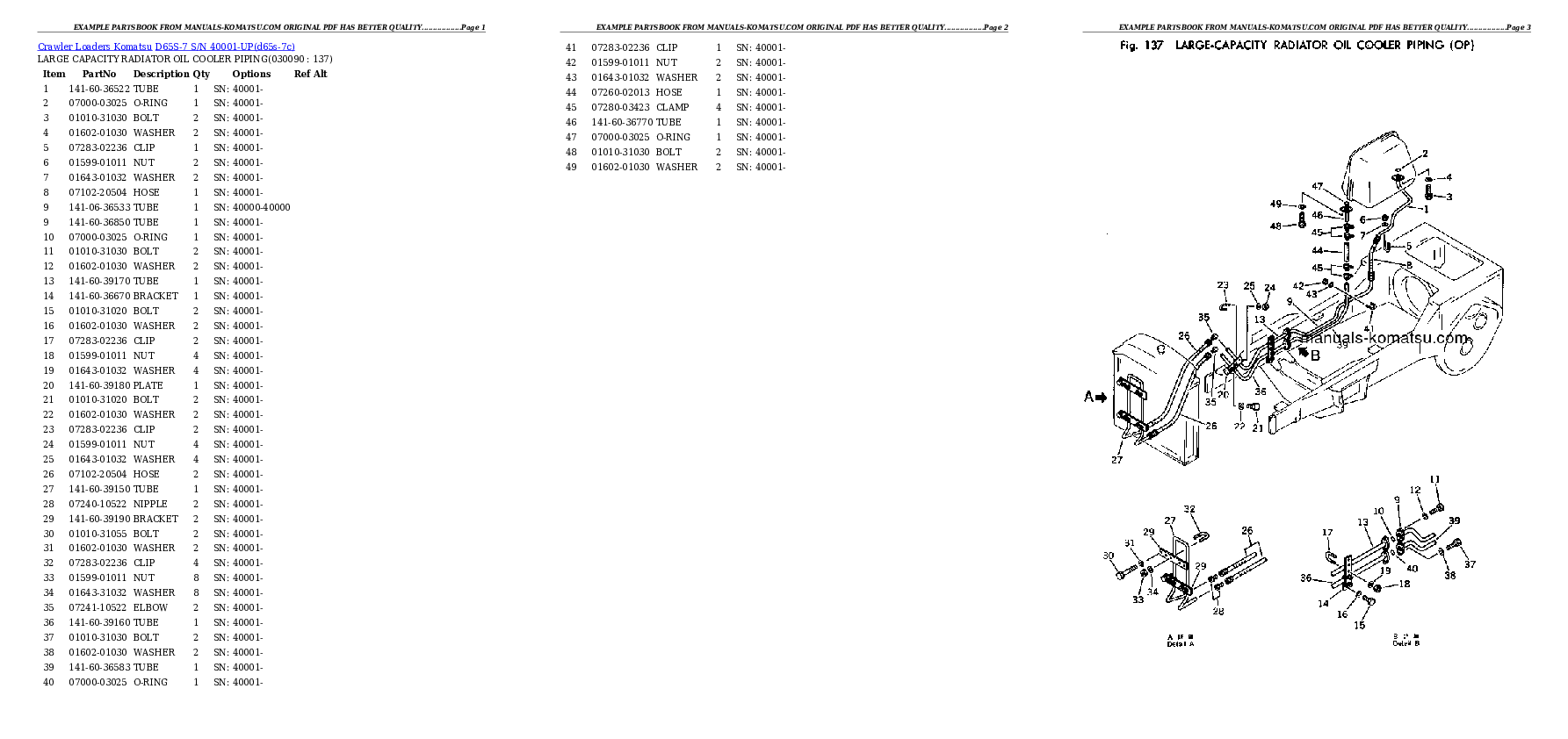 Protected: D65S-7 S/N 40001-UP Partsbook