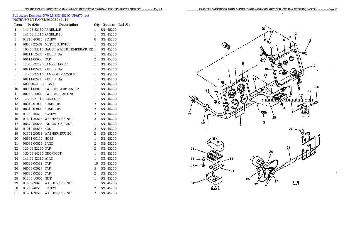 Protected: D70-LE S/N 45200-UP Partsbook