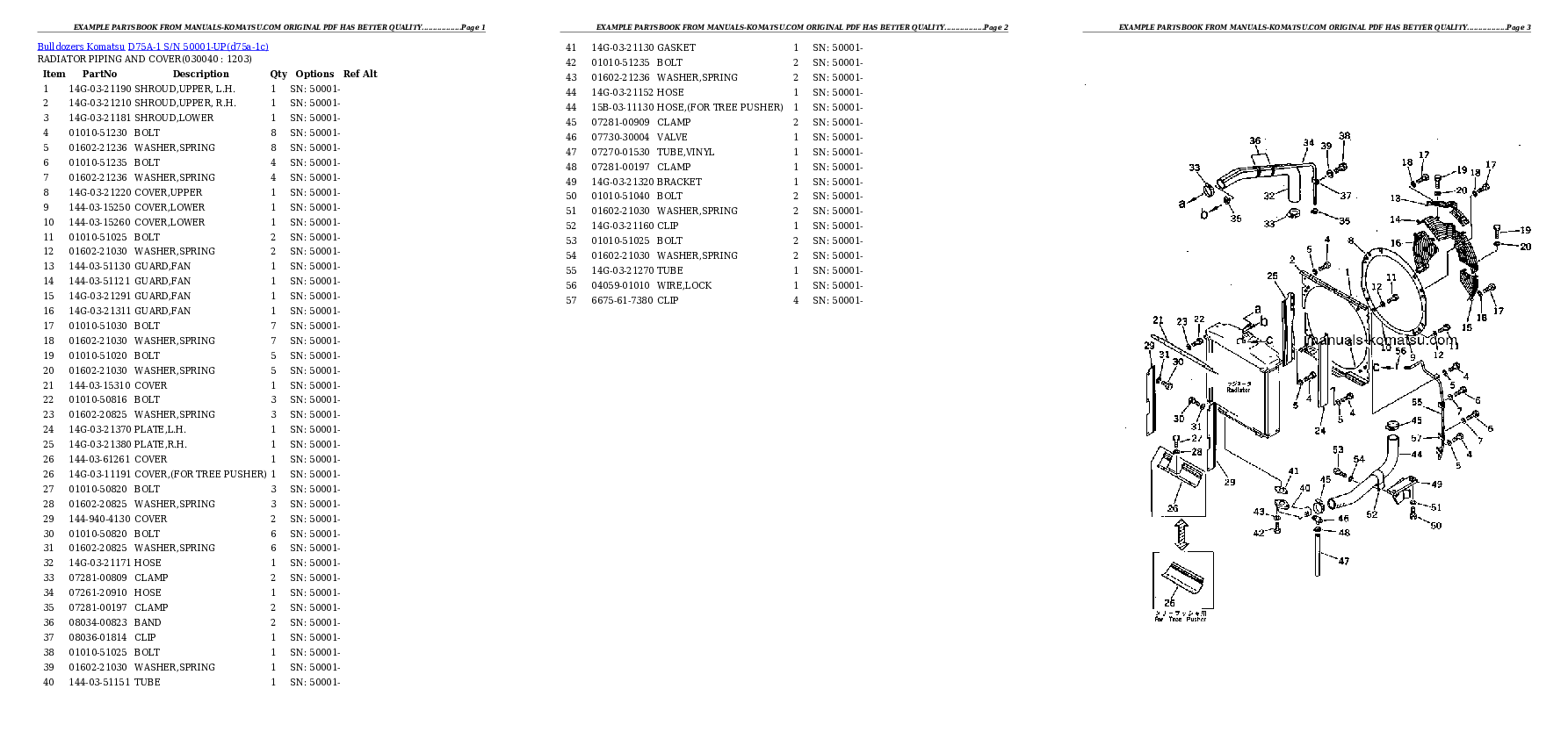 Protected: D75A-1 S/N 50001-UP Partsbook