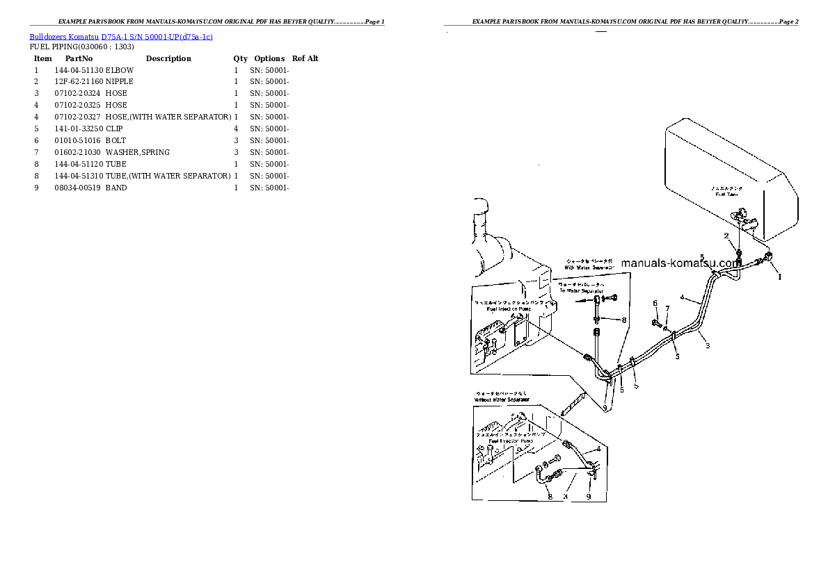 Protected: D75A-1 S/N 50001-UP Partsbook