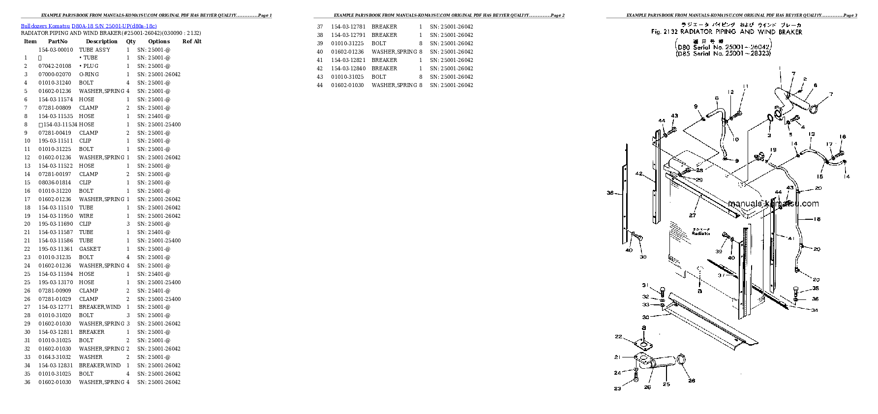 Protected: D80A-18 S/N 25001-UP Partsbook
