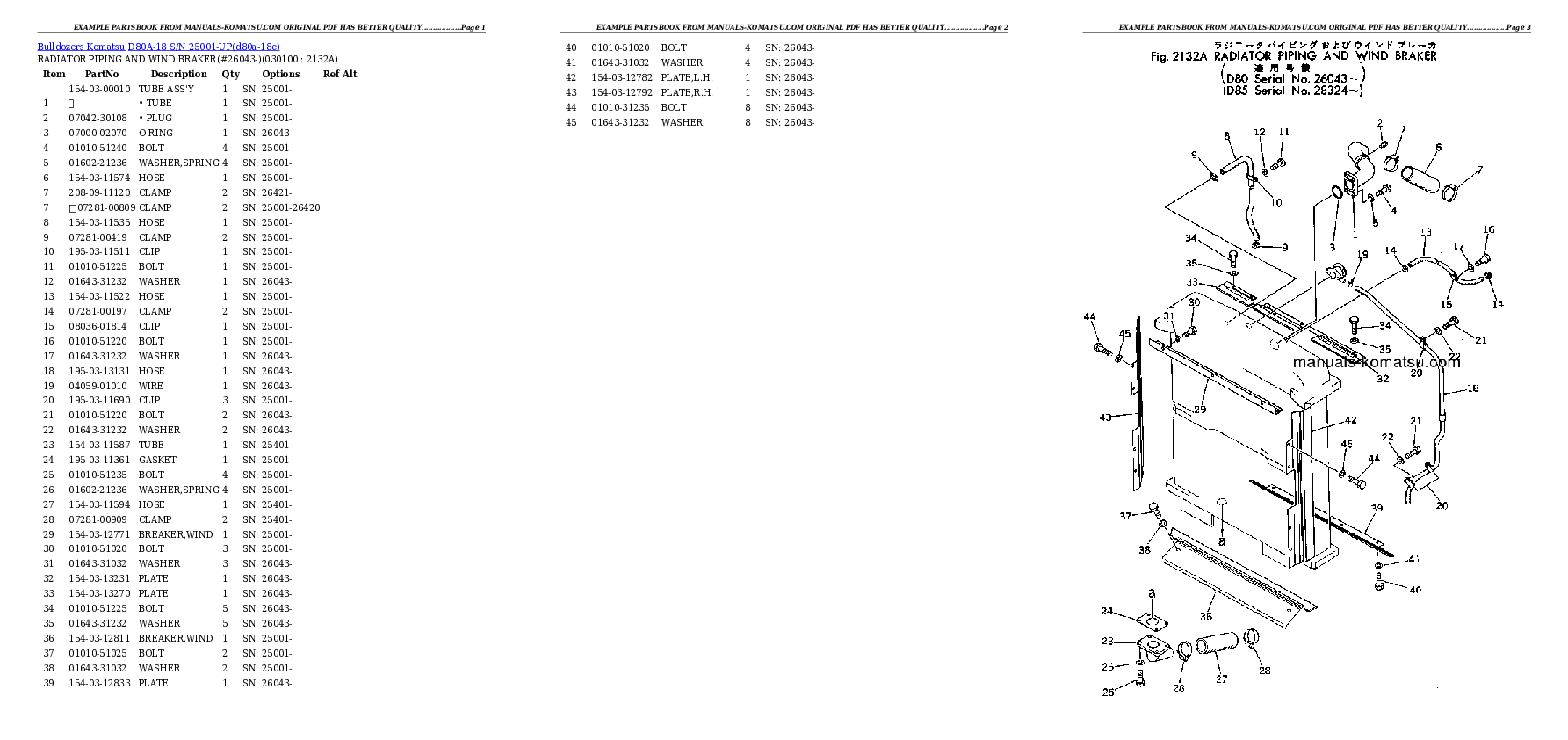 Protected: D80A-18 S/N 25001-UP Partsbook