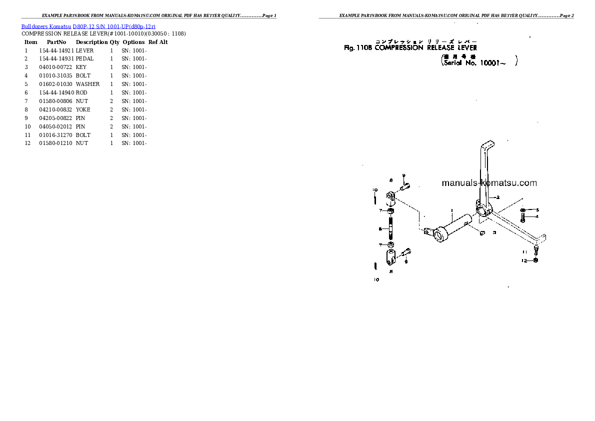 Protected: D80P-12 S/N 1001-UP Partsbook