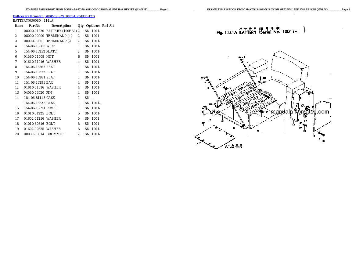 Protected: D80P-12 S/N 1001-UP Partsbook