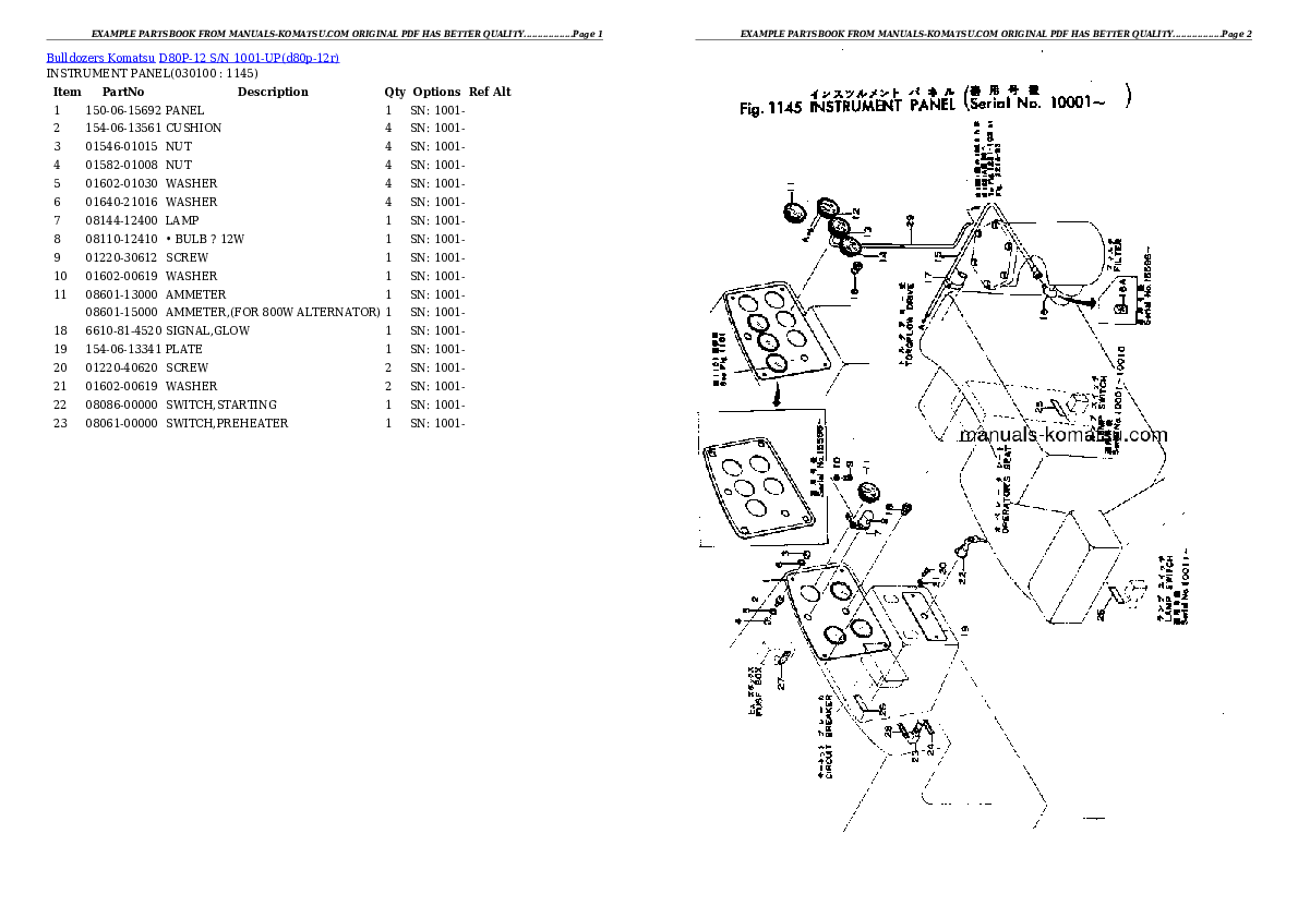 Protected: D80P-12 S/N 1001-UP Partsbook