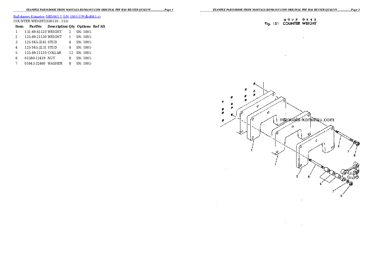 Protected: DBD041-1 S/N 1001-UP Partsbook