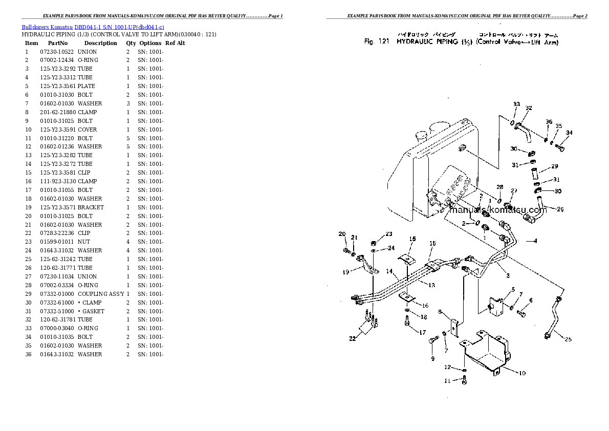 Protected: DBD041-1 S/N 1001-UP Partsbook