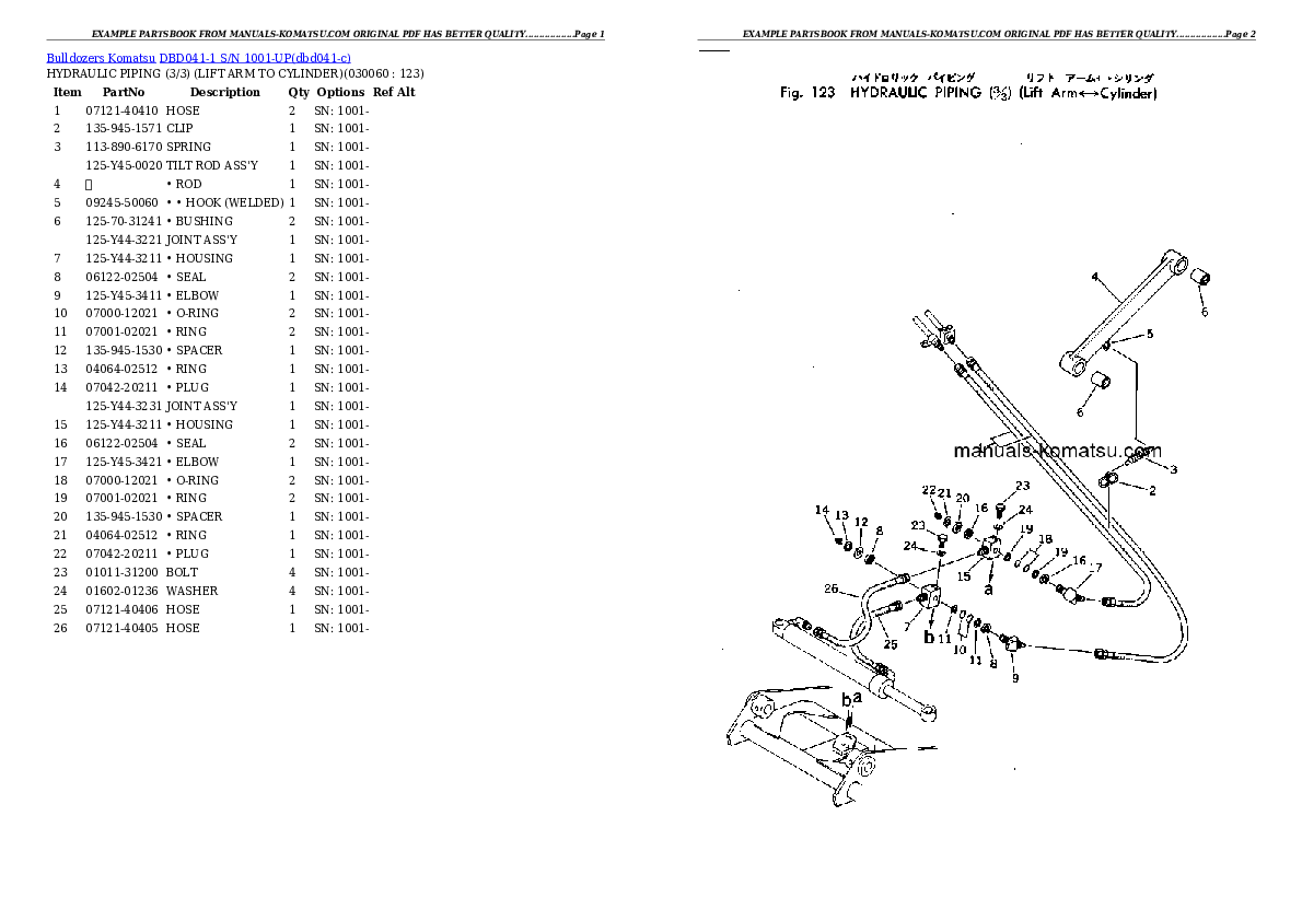 Protected: DBD041-1 S/N 1001-UP Partsbook