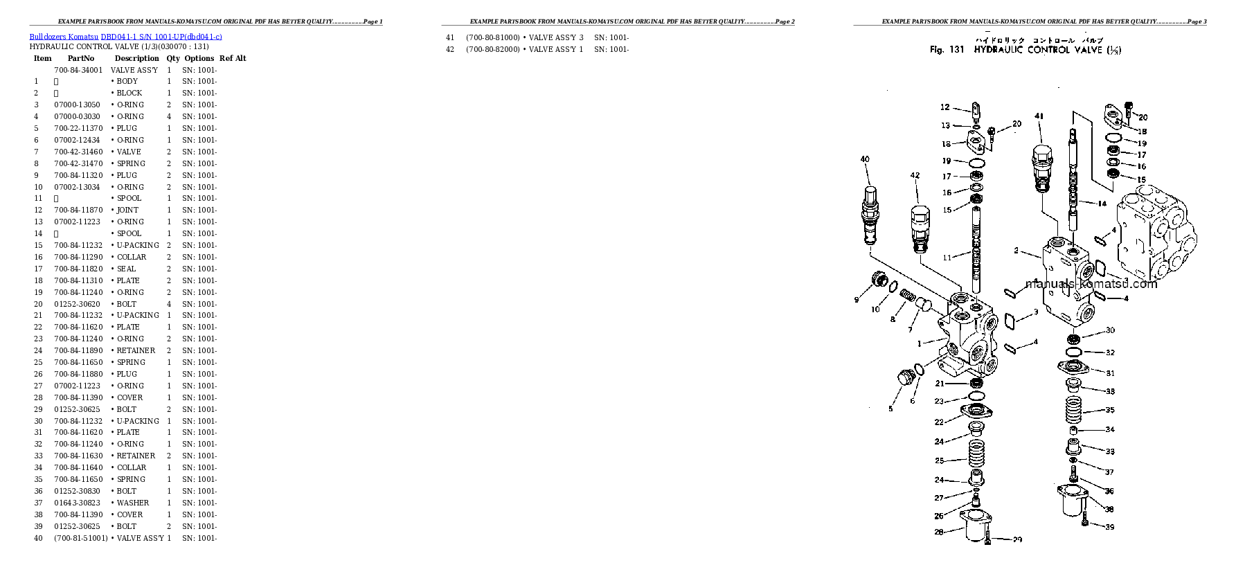 Protected: DBD041-1 S/N 1001-UP Partsbook