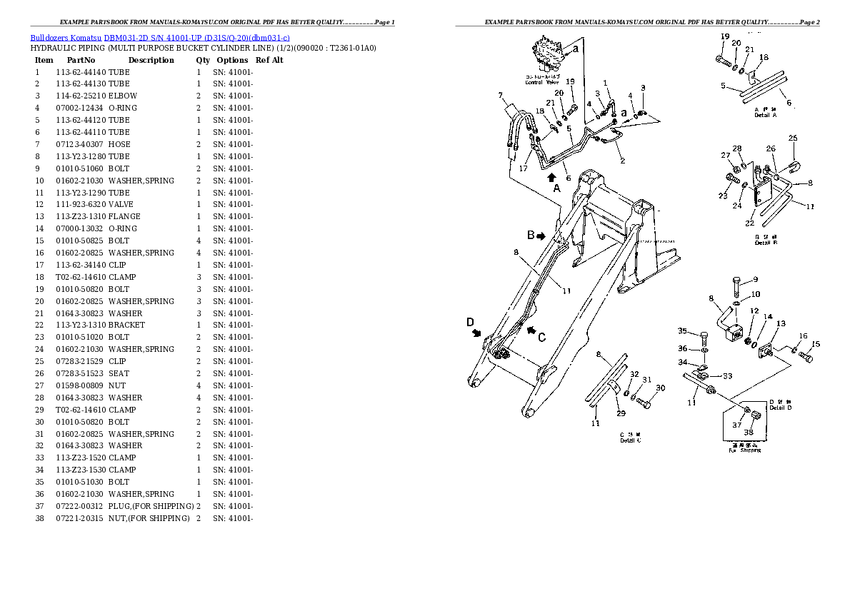 Protected: DBM031-2D S/N 41001-UP (D31S/Q-20) Partsbook