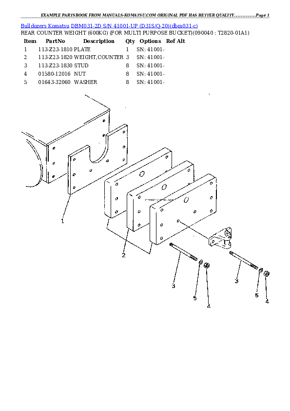 Protected: DBM031-2D S/N 41001-UP (D31S/Q-20) Partsbook