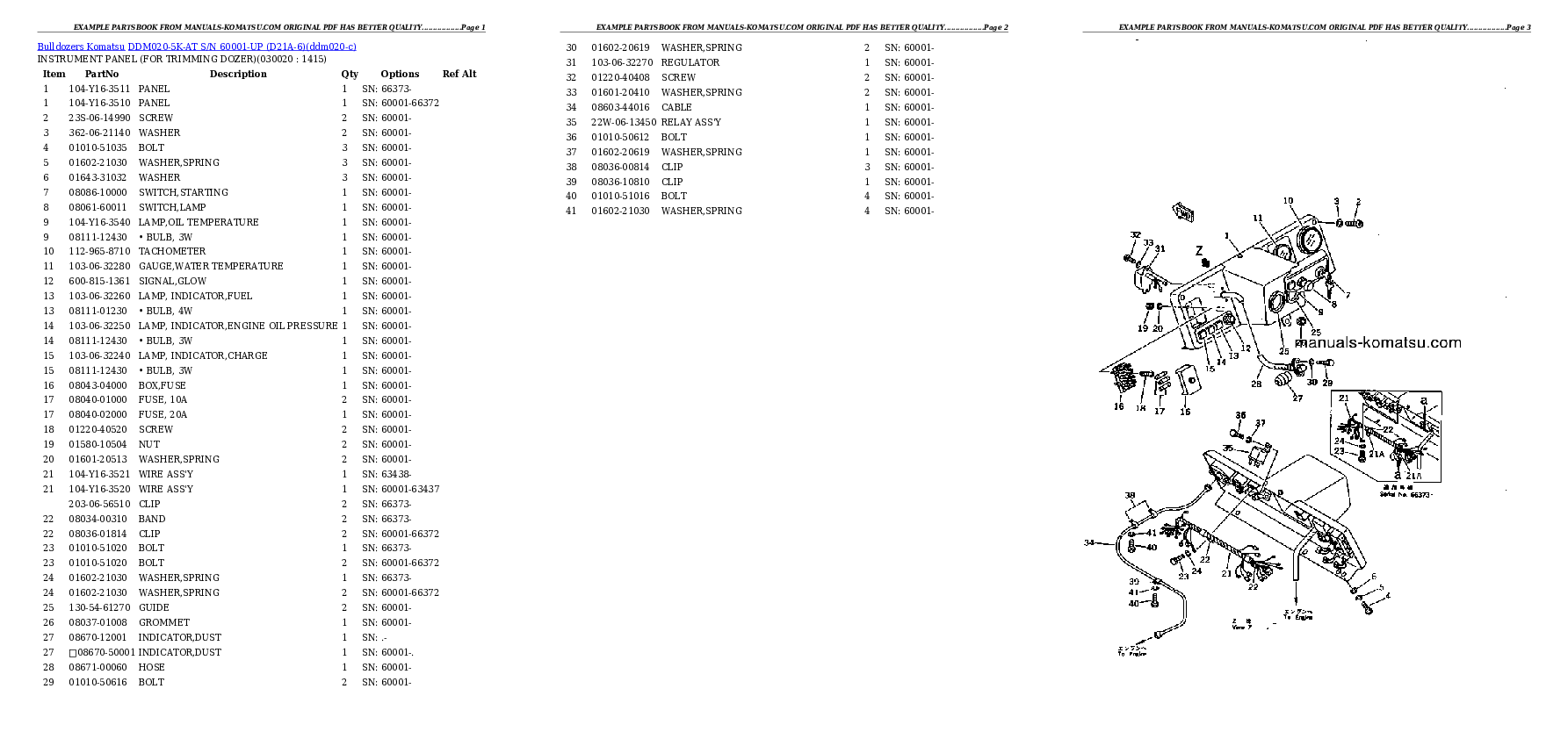 DDM020-5K-AT S/N 60001-UP (D21A-6) Partsbook