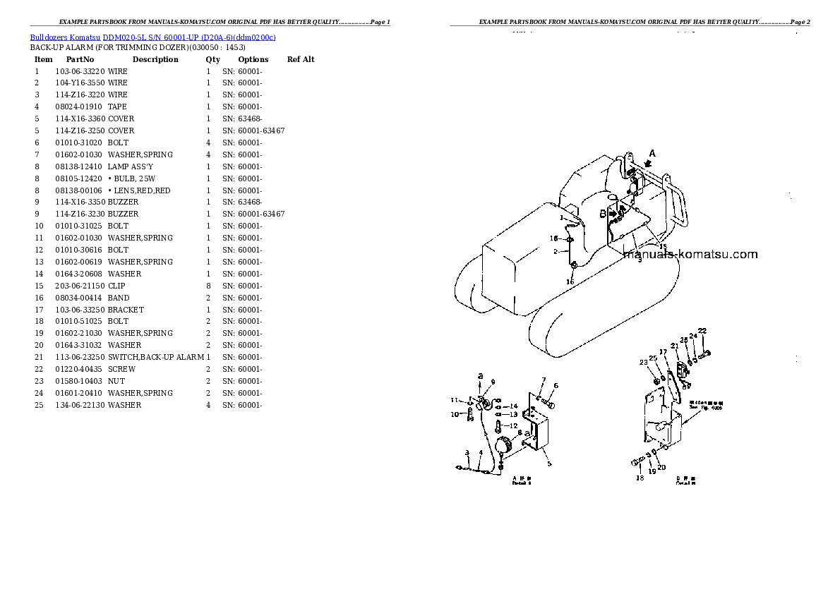 Protected: DDM020-5L S/N 60001-UP (D20A-6) Partsbook