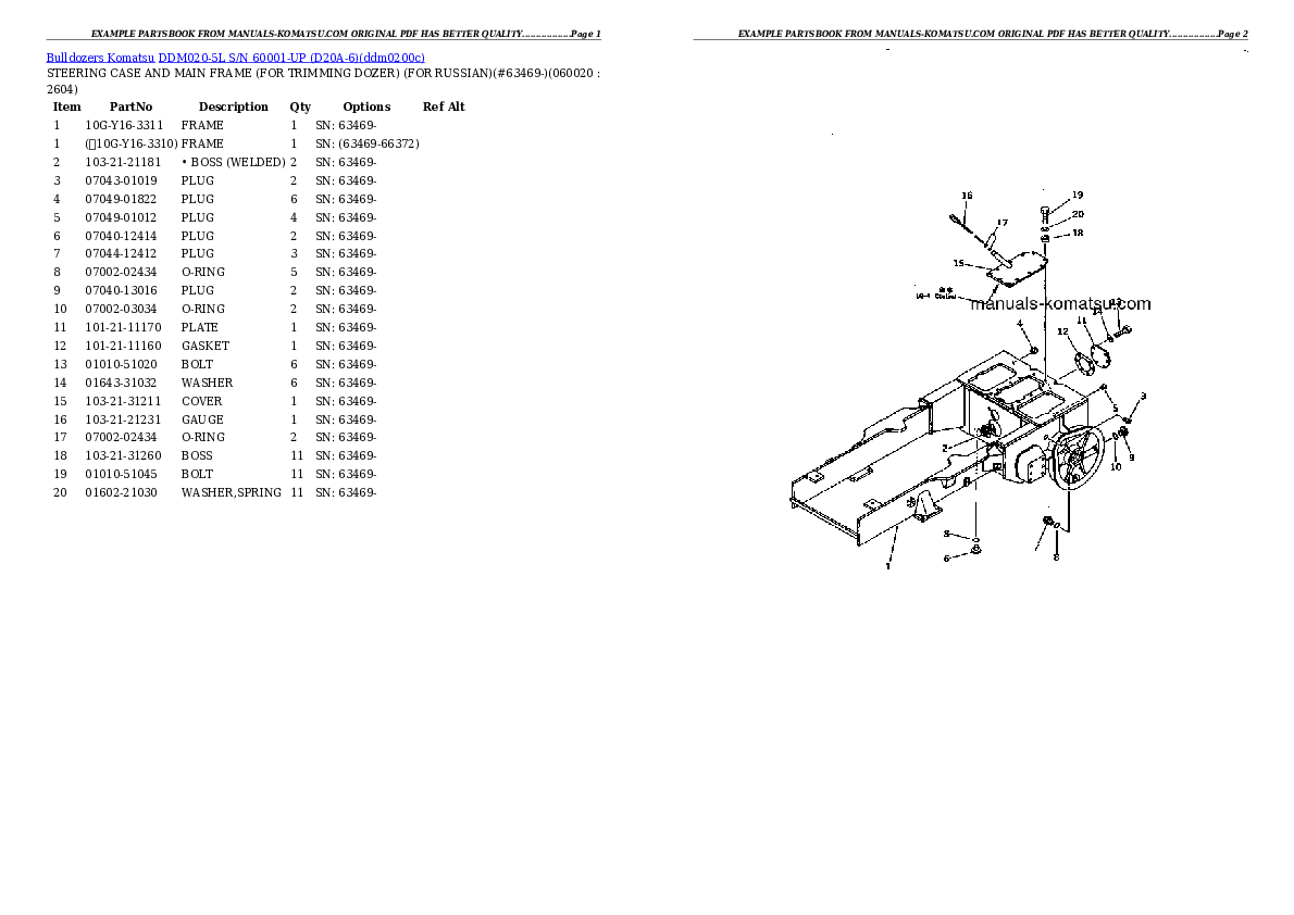 Protected: DDM020-5L S/N 60001-UP (D20A-6) Partsbook