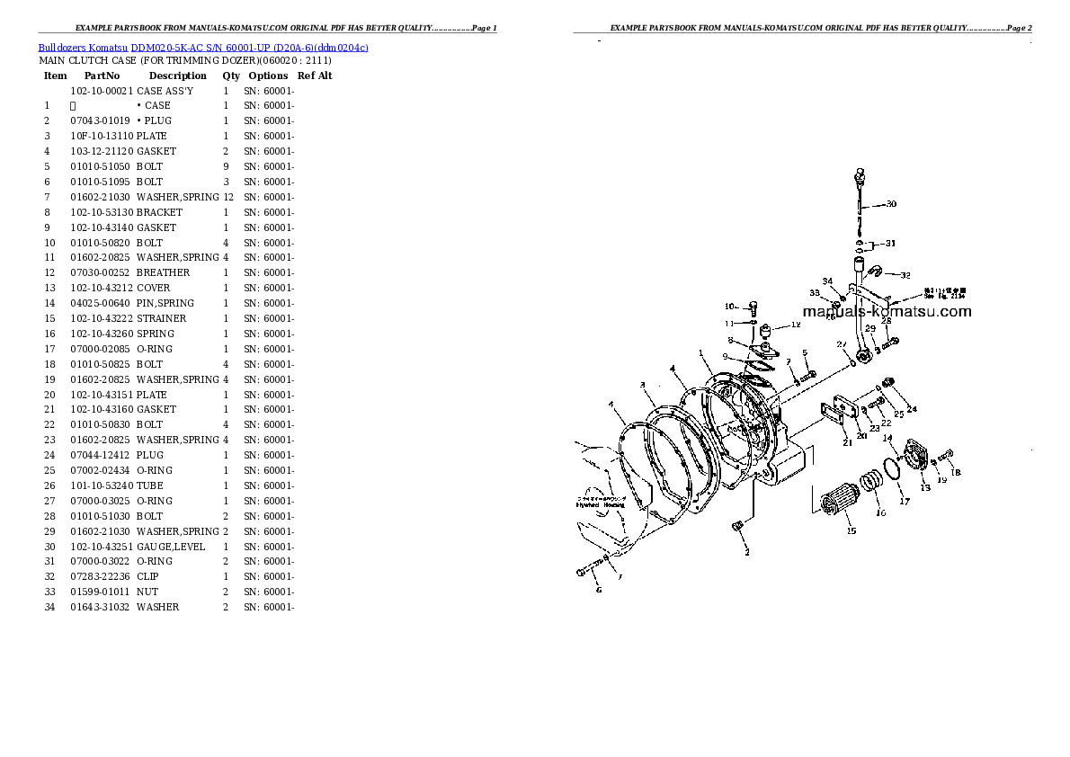 Protected: DDM020-5K-AC S/N 60001-UP (D20A-6) Partsbook