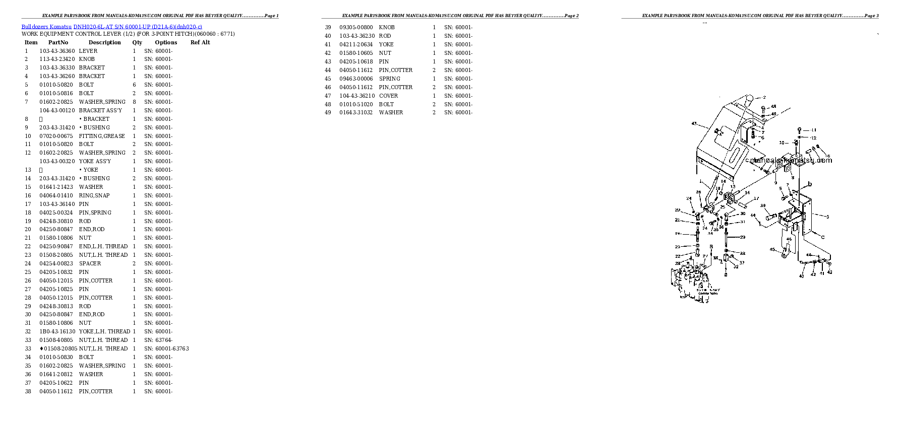 Protected: DNH020-6L-AT S/N 60001-UP (D21A-6) Partsbook