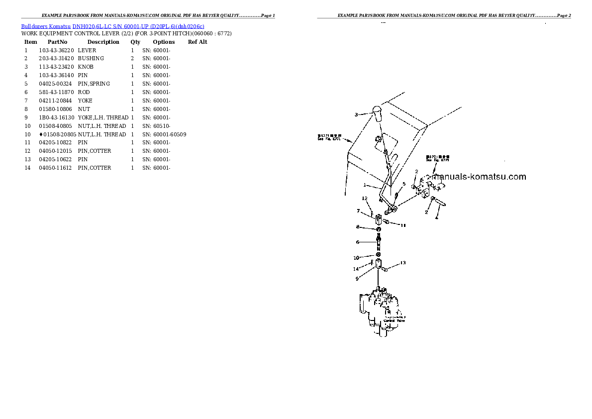 Protected: DNH020-6L-LC S/N 60001-UP (D20PL-6) Partsbook
