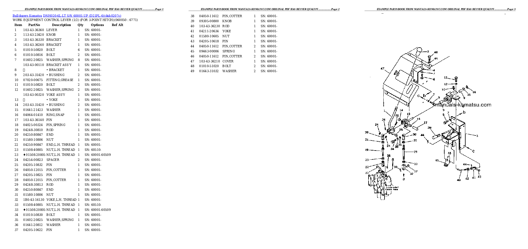 Protected: DNH020-6L-LT S/N 60001-UP (D21PL-6) Partsbook