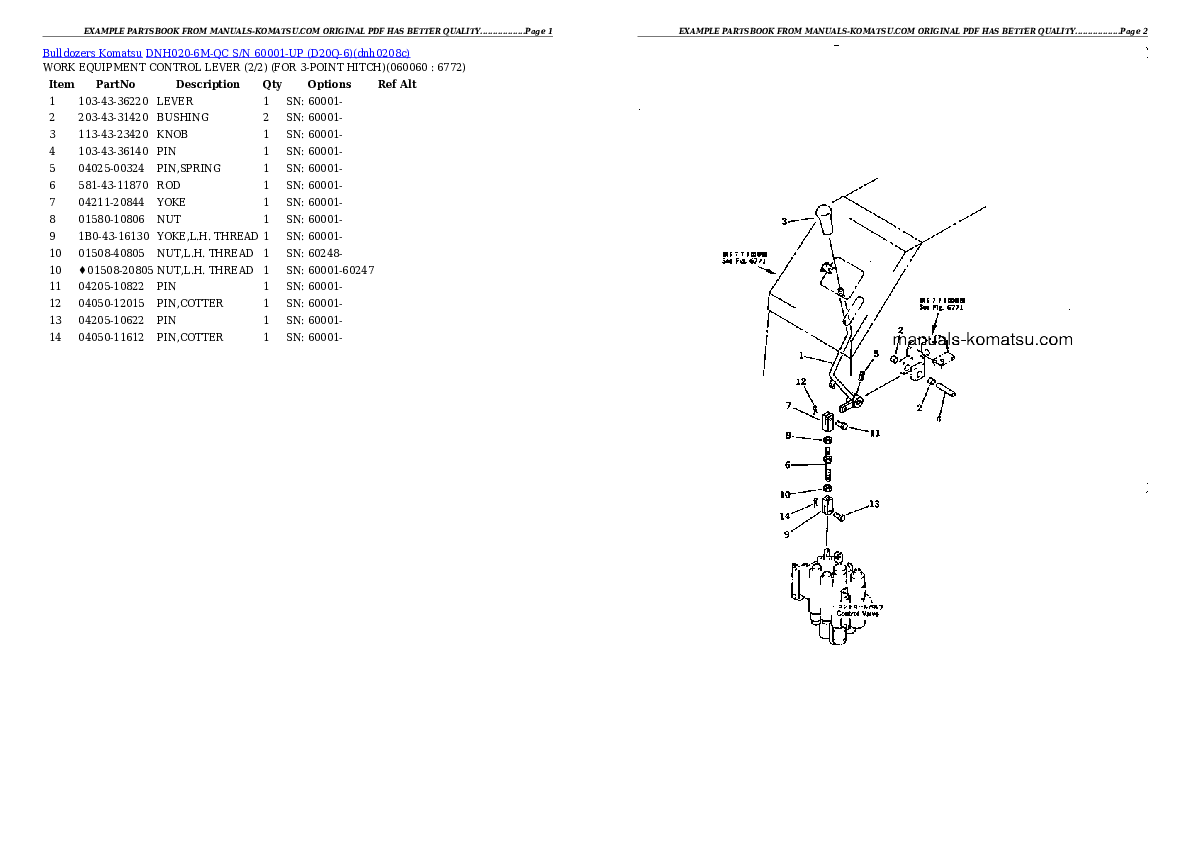 Protected: DNH020-6M-QC S/N 60001-UP (D20Q-6) Partsbook