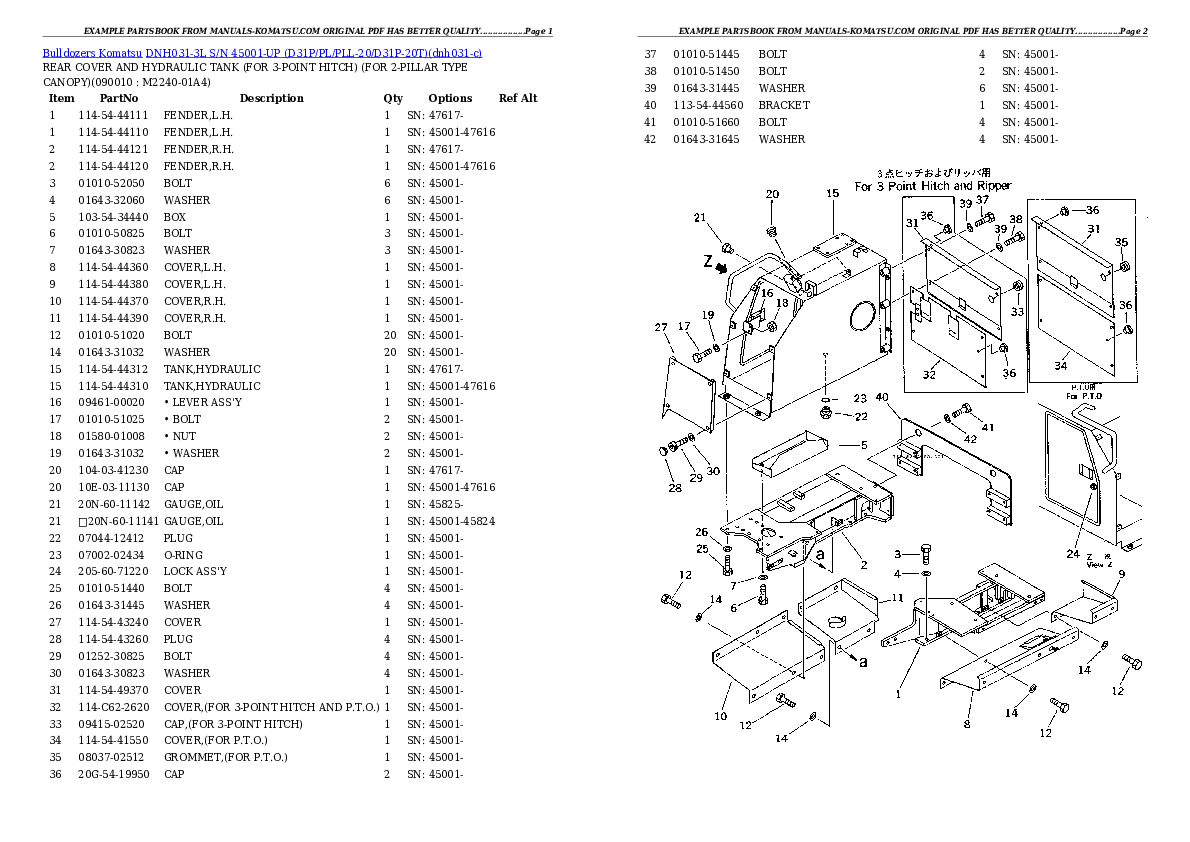 Protected: DNH031-3L S/N 45001-UP (D31P/PL/PLL-20/D31P-20T) Partsbook